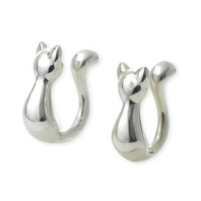 Blue Cat シルバーノンホールピアス