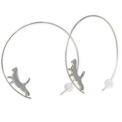 Blue Cat シルバーフープピアス