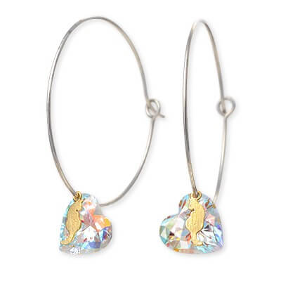 Blue Cat シルバーフープピアス