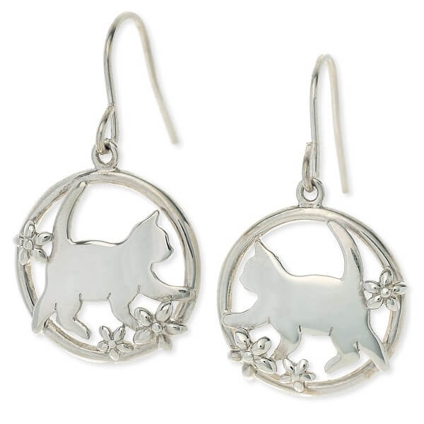 Blue Cat シルバーフックピアス