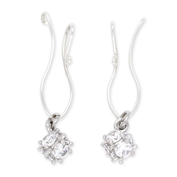 UZUOU シルバーフィルドイヤリング