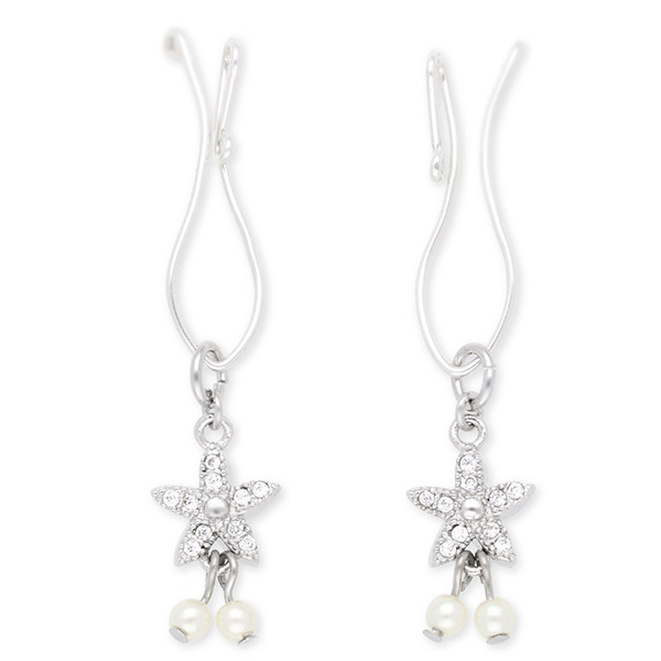 UZUOU シルバーフィルドイヤリング