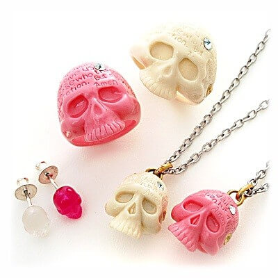 SAINTS スカル3点ペアセット(ホワイト&ピンク)