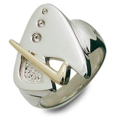 SPACE LAB シルバー/K18コンビリング