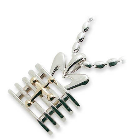 SPACE LAB シルバー/K18コンビペンダント