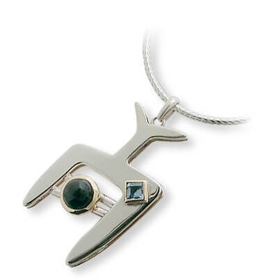 SPACE LAB シルバー/K18コンビペンダント