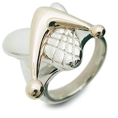 SPACE LAB シルバー/K18コンビリング