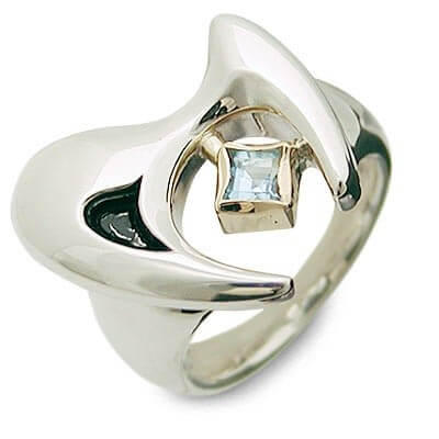 SPACE LAB シルバー/K18コンビリング