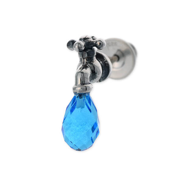 Sync Note by Dr MONROE シルバーピアス(片耳用)