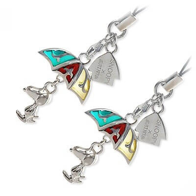 SAINTS シルバーペア携帯ストラップ