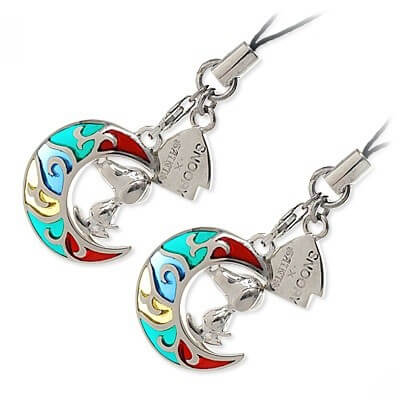 SAINTS シルバーペア携帯ストラップ