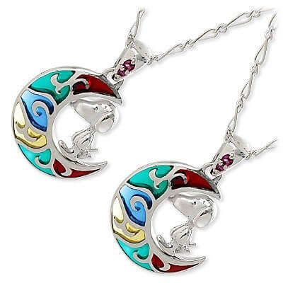 SAINTS シルバーペアネックレス