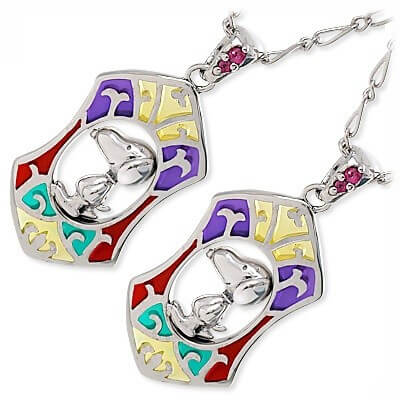 SAINTS シルバーペアネックレス