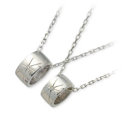 Blue Cat シルバーペアネックレス