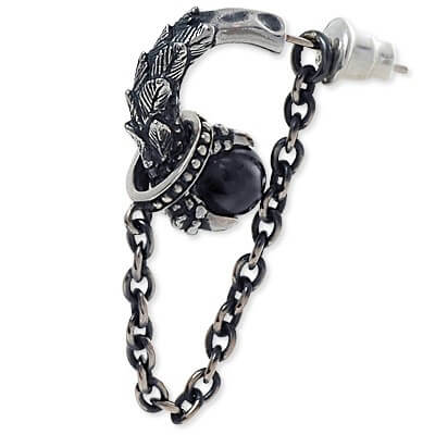 Bizarre シルバーフープピアス(片耳用)