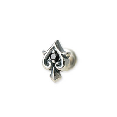 Bizarre シルバースタッドピアス(片耳用)