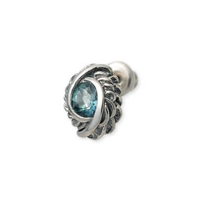 Bizarre シルバースタッドピアス(片耳用)