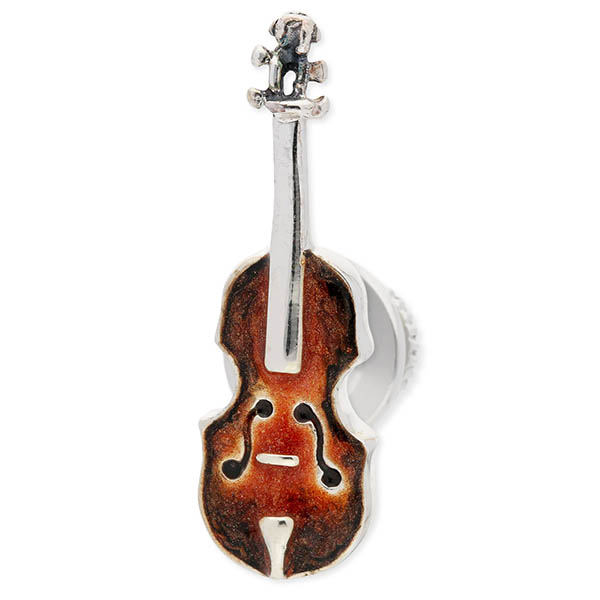 SATURNO シルバーピンバッチ(バイオリン)