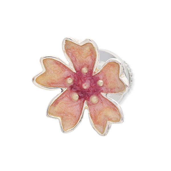 SATURNO シルバーピンバッチ(サクラ)