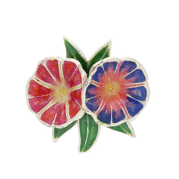 SATURNO シルバーピンバッチ(アサガオ)