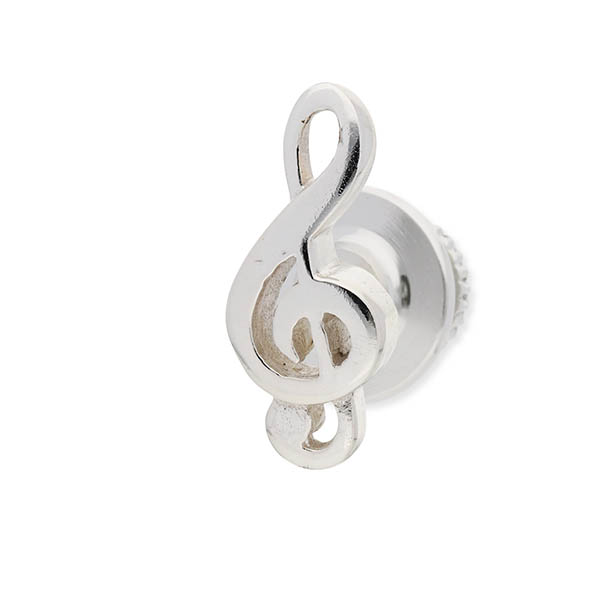 SATURNO シルバーピンバッチ(ト音記号)