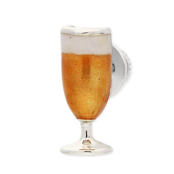 SATURNO シルバーピンバッチ(ビアグラス)