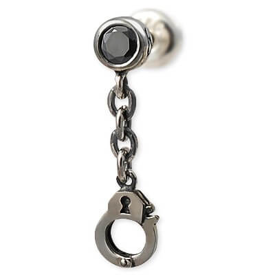 Bizarre シルバースタッドピアス(片耳用)