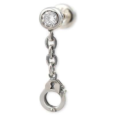 Bizarre シルバースタッドピアス(片耳用)