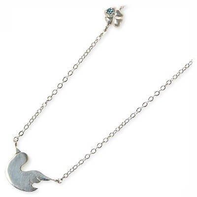 Blue Cat シルバーネックレス