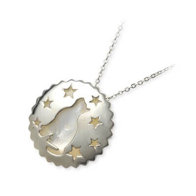 Blue Cat シルバーネックレス