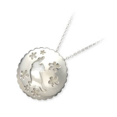 Blue Cat シルバーネックレス