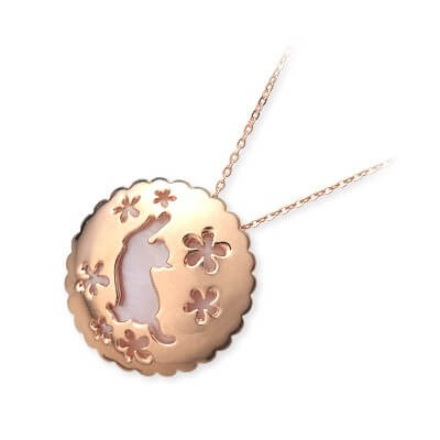 Blue Cat シルバーネックレス