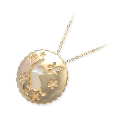 Blue Cat シルバーネックレス