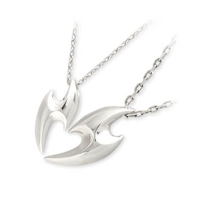 Blue Cat シルバーペアネックレス