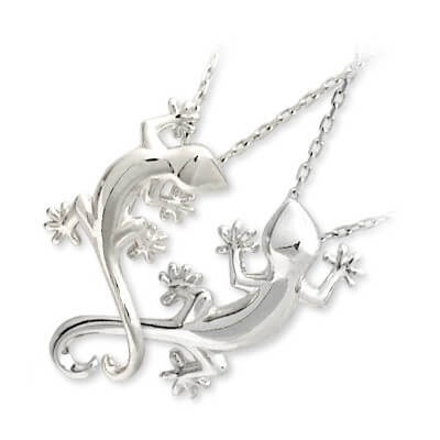 Blue Cat シルバーペアネックレス