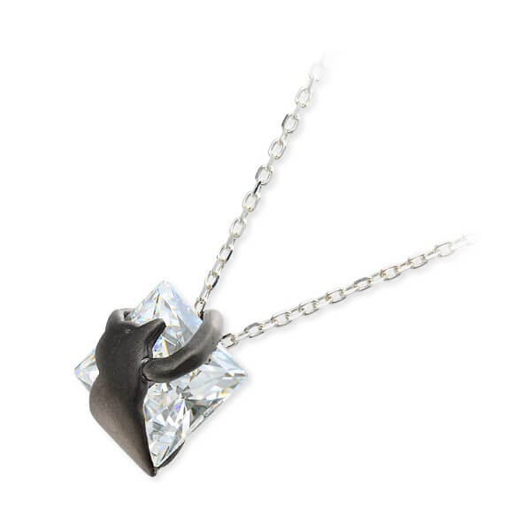 Blue Cat シルバーネックレス