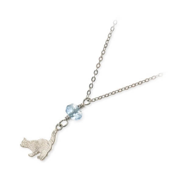 Blue Cat シルバーネックレス