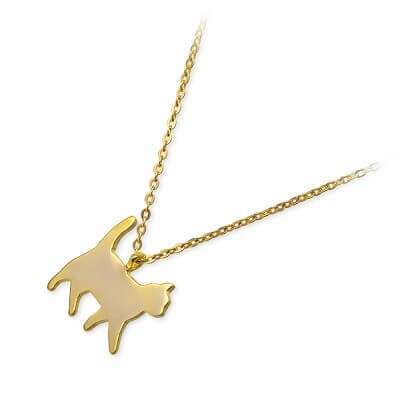 Blue Cat シルバーネックレス