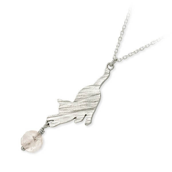 Blue Cat シルバーネックレス