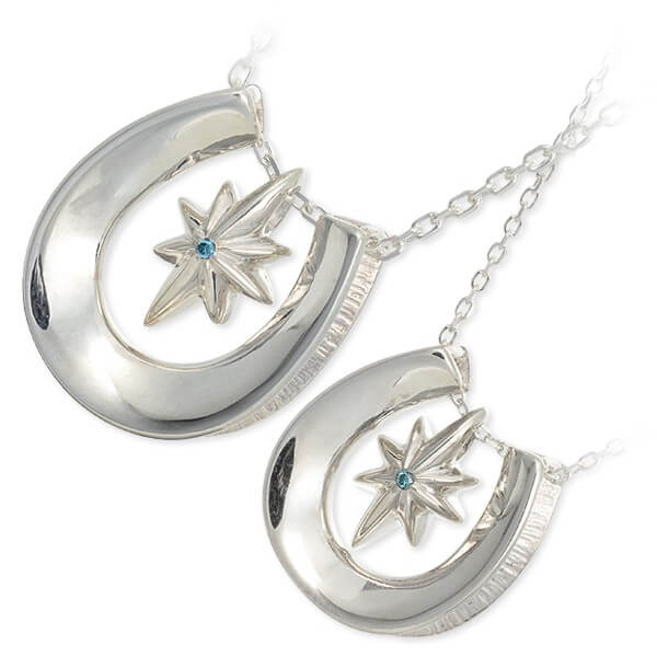 Blue Cat シルバーペアネックレス