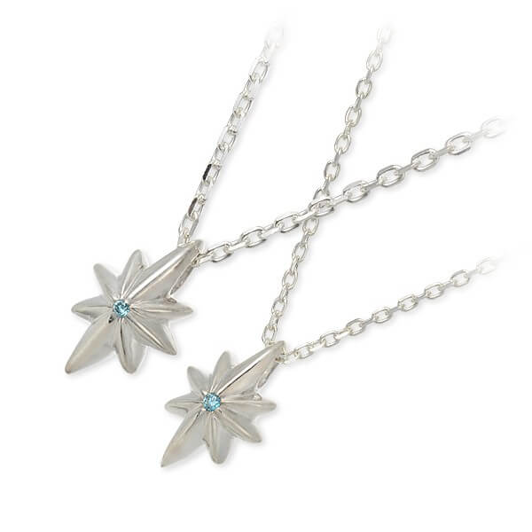 Blue Cat シルバーペアネックレス