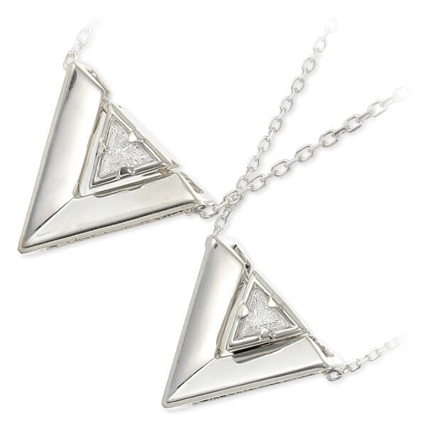 Blue Cat シルバーペアネックレス