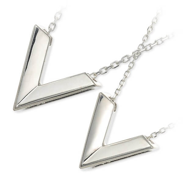 Blue Cat シルバーペアネックレス