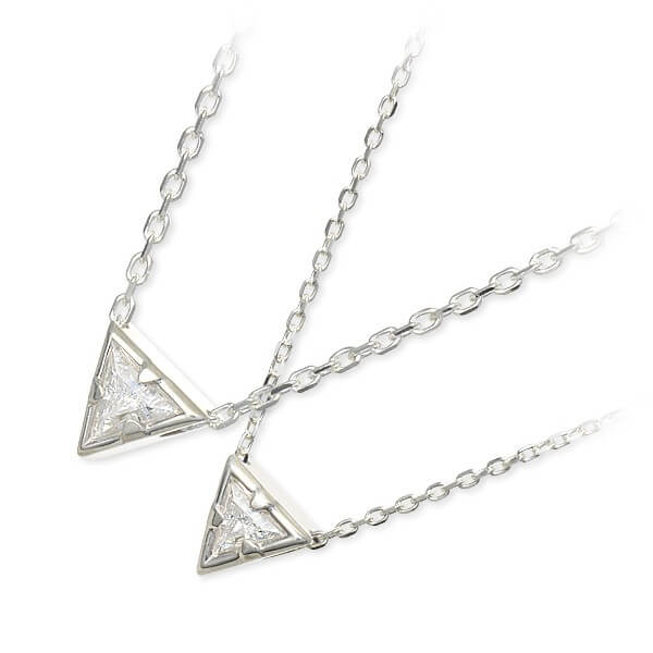 Blue Cat シルバーペアネックレス