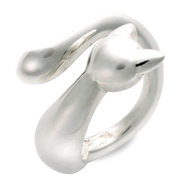 Blue Cat シルバーピンキーリング