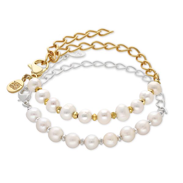 SAINTS 淡水パールペアブレスレット