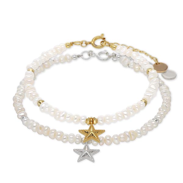 SAINTS 淡水パールペアブレスレット