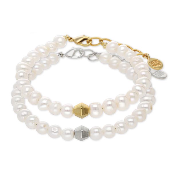 SAINTS 淡水パールペアブレスレット
