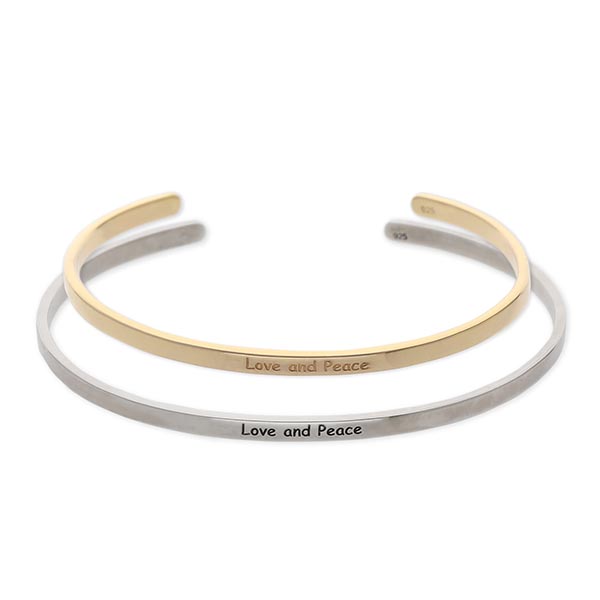 SAINTS シルバーペアバングル