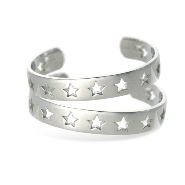 SAINTS ペアシルバーバングル